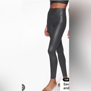 NWT Athleta Ultra High Rise Elation Legging In Black Shimmer